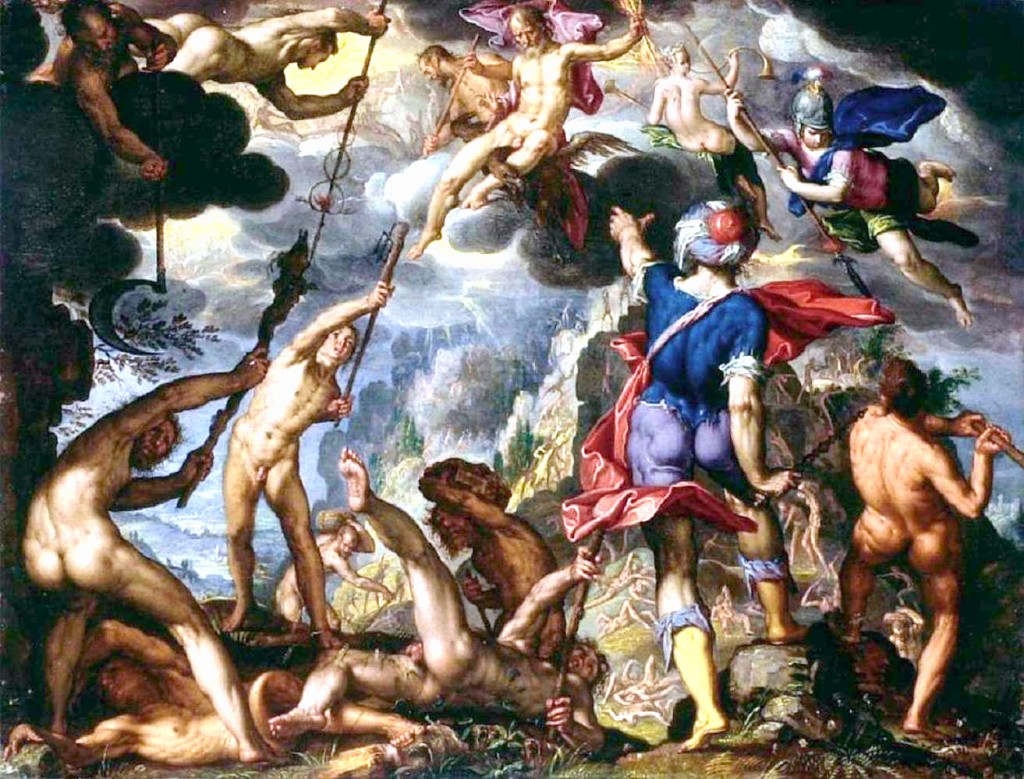 Joachim Wtewael the-battle-between-the-gods-and-the-titans-1600